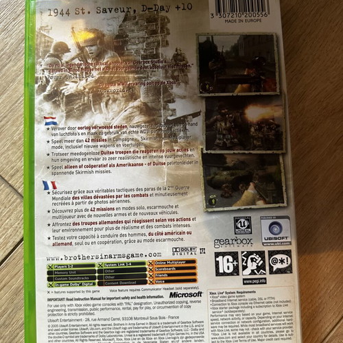 Brothers in Arms Earned in Blood Xbox Original game like new