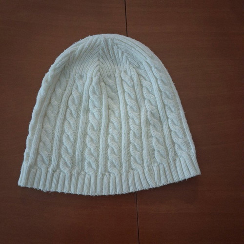Scarf, hat and gloves set for girls used, white