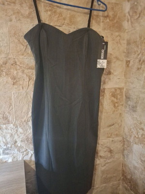 Dress new with bust support, size M 38 10, black-grey