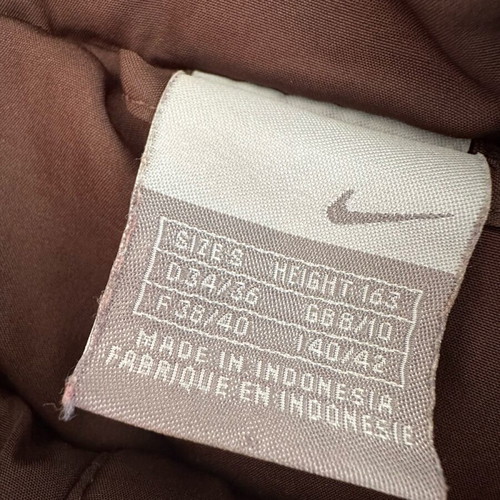Vintage Nike Puffer Bomber Jacket chocolate brown like new XS/S 2004
