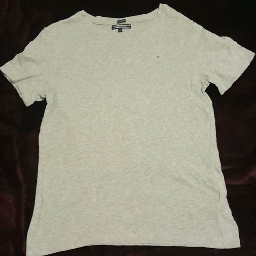 Tommy Hilfiger kids t-shirt used, short sleeve, light gray, size 164