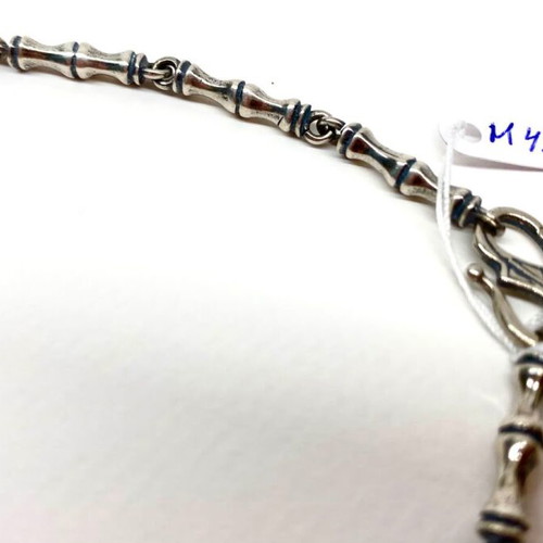 Handmade silver necklace 925 with natural black obsidian, new