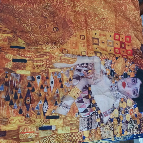 Φουλάρι με art σχέδιο 40x40cm, unisex