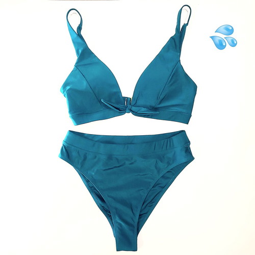 Emerald Green High-Waisted Bikini size L new