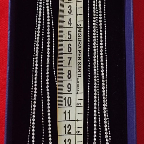 Swarovski Tassel Fit silver long earrings