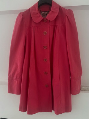 Juicy Couture trench coat like new, watermelon color, size L