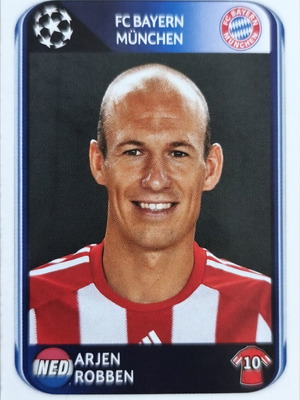 Arjen Robben UEFA Champions League 2010-2011 Panini sticker like new