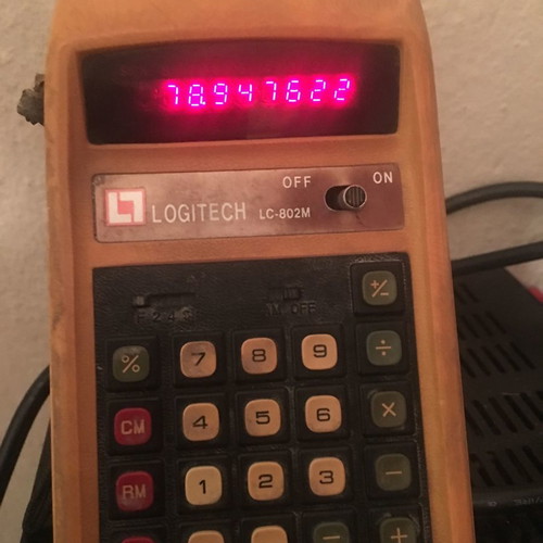 Logitech pocket calculator partially functional