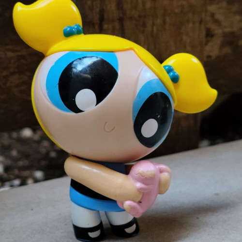Bubbles figure with Octi used, The Powerpuff Girls collectible