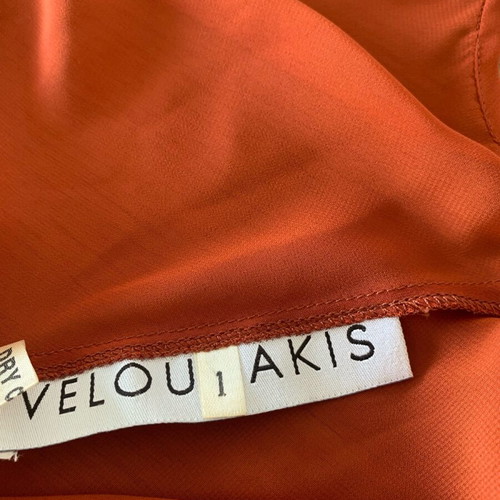 Maxi dress by Veloudakis new, muslin two-piece with minor stain and pull
