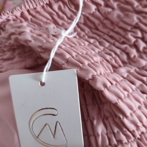 Pink salopette medium size new, one size