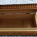  Vintage ξύλινο κουτί με πυρογραφια.
