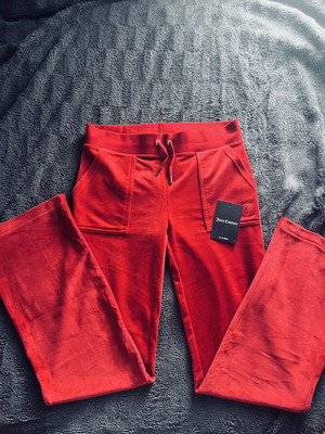 Juicy Couture βελούδινη φόρμα καινούργια, κόκκινη, μέγεθος S