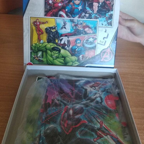 Avengers puzzles 2x60 pcs and Spiderman used