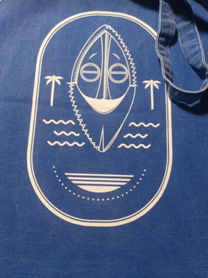 A.L.E. Shoulder Bag New Blue Fabric with Summer Print
