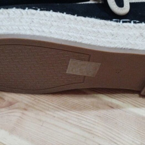 Espadrilles double sole black with strap new, size 40