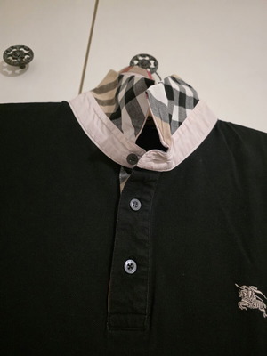 Burberry Polo Shirt XL Limited Edition Black 100% Cotton Original