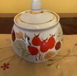 Porcelain set of two pieces with teapot and sugar bowl