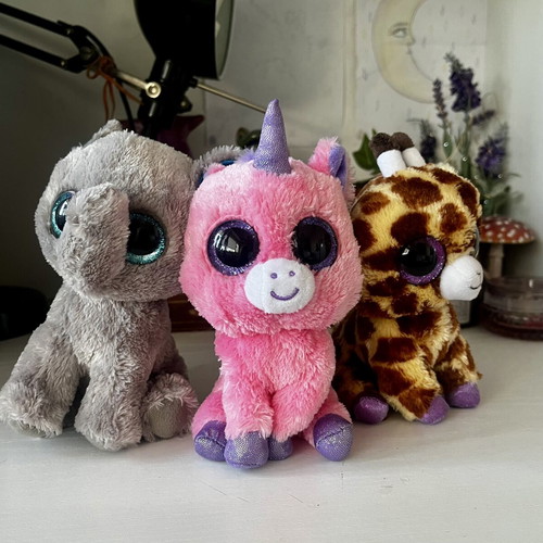 TY Beanie Boos Retired Collection Whopper, Magic & Safari plush set