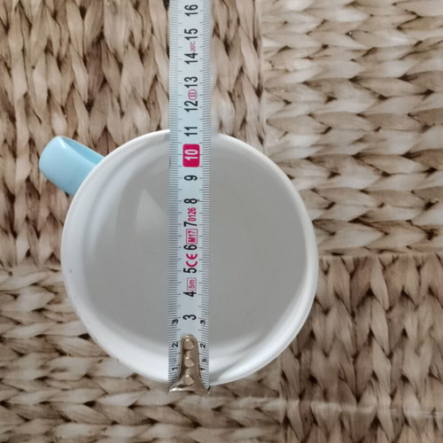 Breakfast mug new, sky blue color with handle like a cup