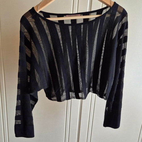 Milk and Honey top with transparency, length 38cm, like new, black