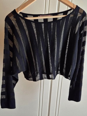 Milk and Honey top with transparency, length 38cm, like new, black