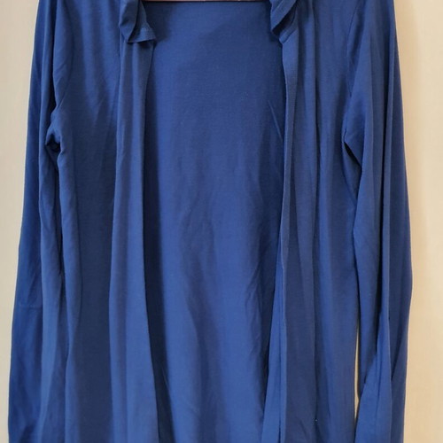 Blue cardigan with hood like new