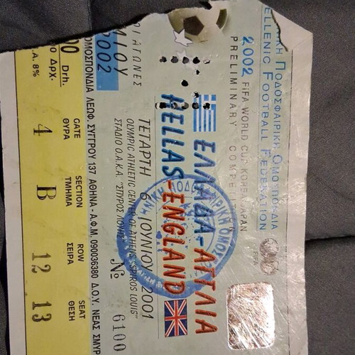 Old sports tickets used