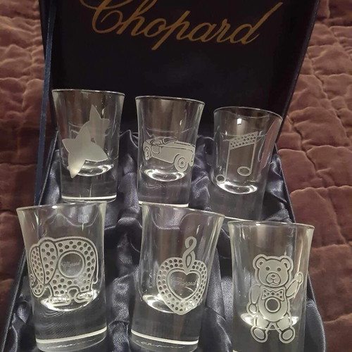 Chopard shot glass set of 6 new with original box