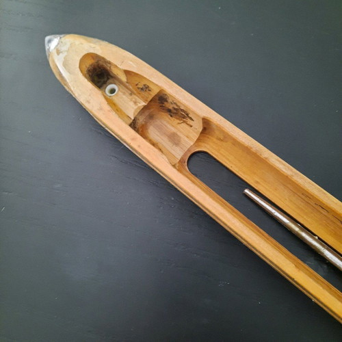 Weaving shuttle used collectible wooden with metal ends