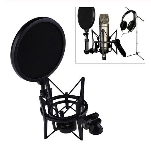 Shock Mount and Pop Shield Filter 2 in 1 new
