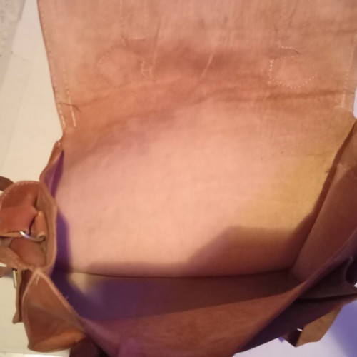 Handmade vintage leather shoulder bag