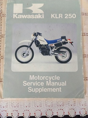 Kawasaki KLR 250 Motorcycle service manual supplement σαν καινούργιο συλλεκτικό