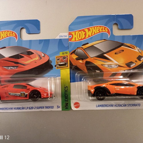 Lamborghini toy cars new, orange and red, set of 2