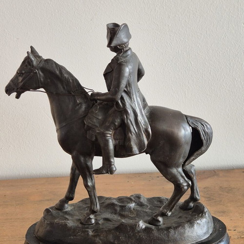 Zamak Napoleon Bonaparte Equestrian Statue, French Belle Époque