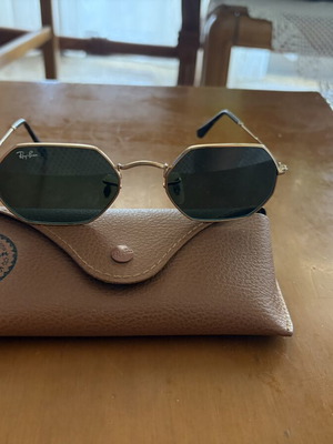 Ray Ban Octagonal Sunglasses, gold