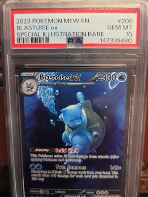 Blastoise Mew 200 PSA 10 Gem Mint Pokémon Card