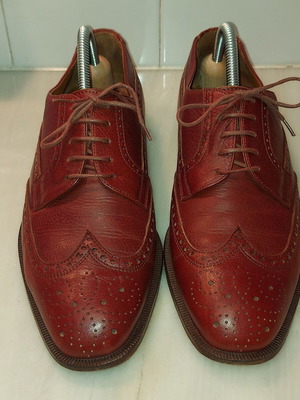 Lucas men's leather oxford shoes size 42 used, brown