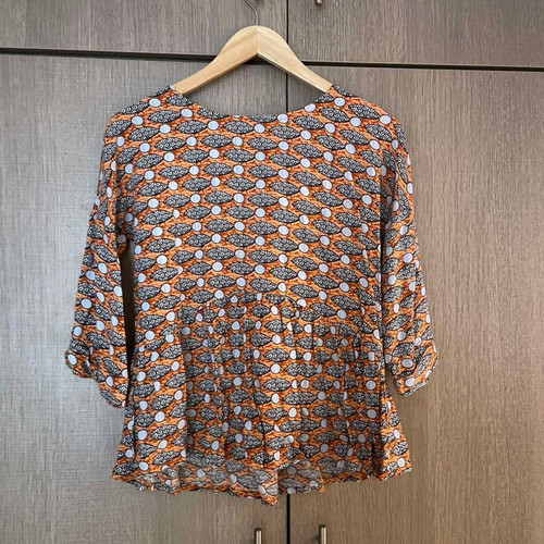 Compania Fantastica blouse used, printed, size Small
