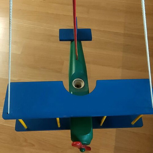 Wooden children's ceiling light airplane like new