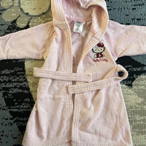 Baby bathrobe like new, pink, up to 2 years