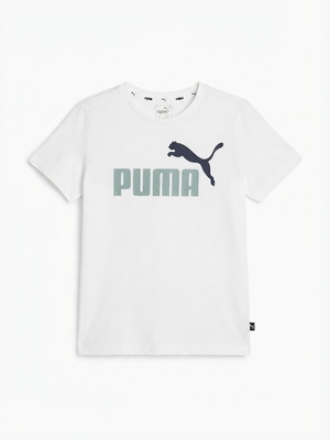 Puma T-shirt like new, white with green and blue logo, size S