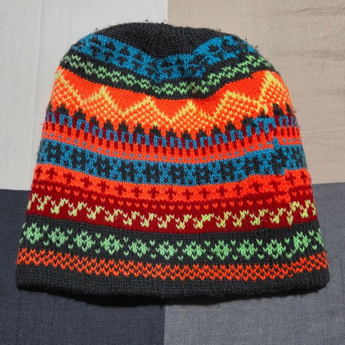 Children's colorful knit cap lightly used