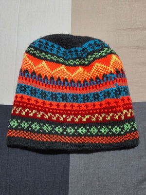 Children's colorful knit cap lightly used