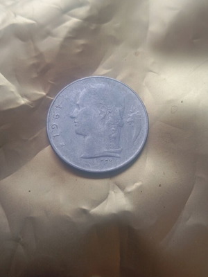 Belgium 1961 1 Franco coin used