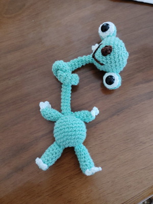 Handmade knitted Sid turquoise new