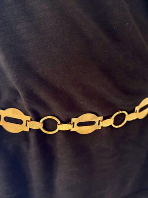 Vintage handmade adjustable gold belt