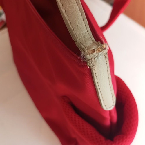 Crisano by Hunter shoulder bag like new, red and beige