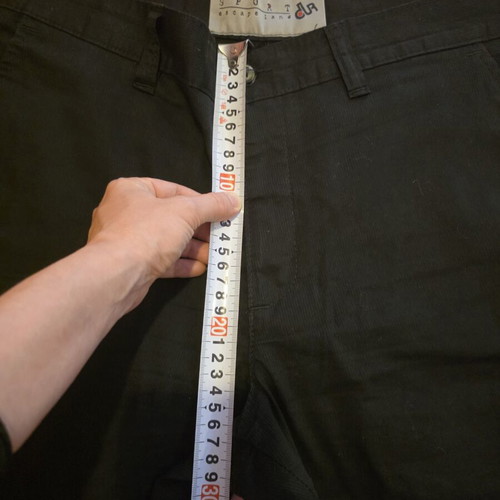 Dur casual men's pants, black, size S, fabric
