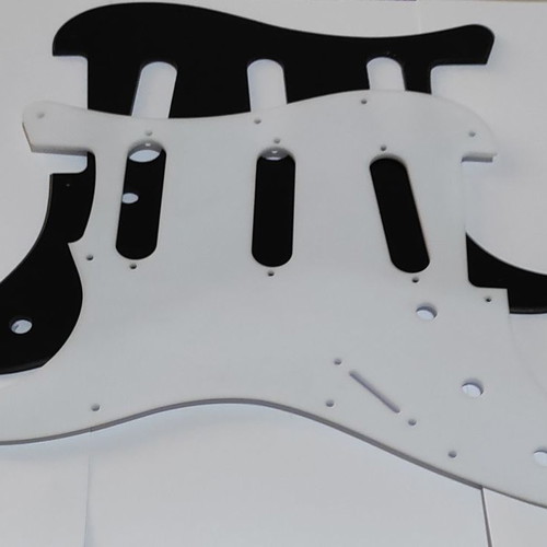 White 1ply Plexiglass Pickguard